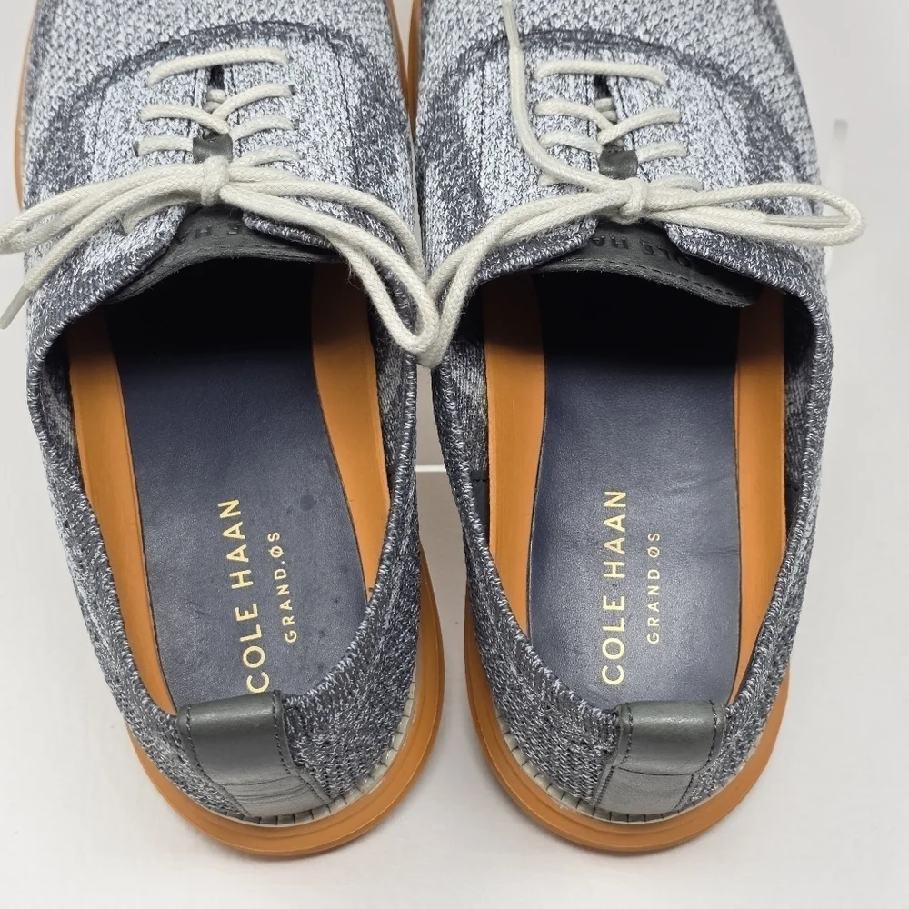 Cole Haan Grand OS Low Cut Mens Size 11M Gray Orange Knit Shoes Sneakers C28447